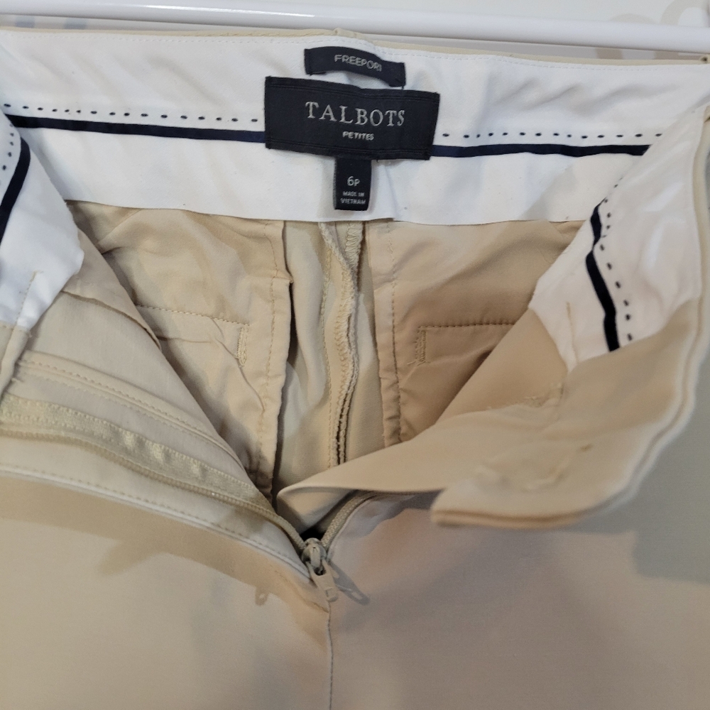 Talbots Freeport women dress pants cream color size 6p - Picture 5 of 8